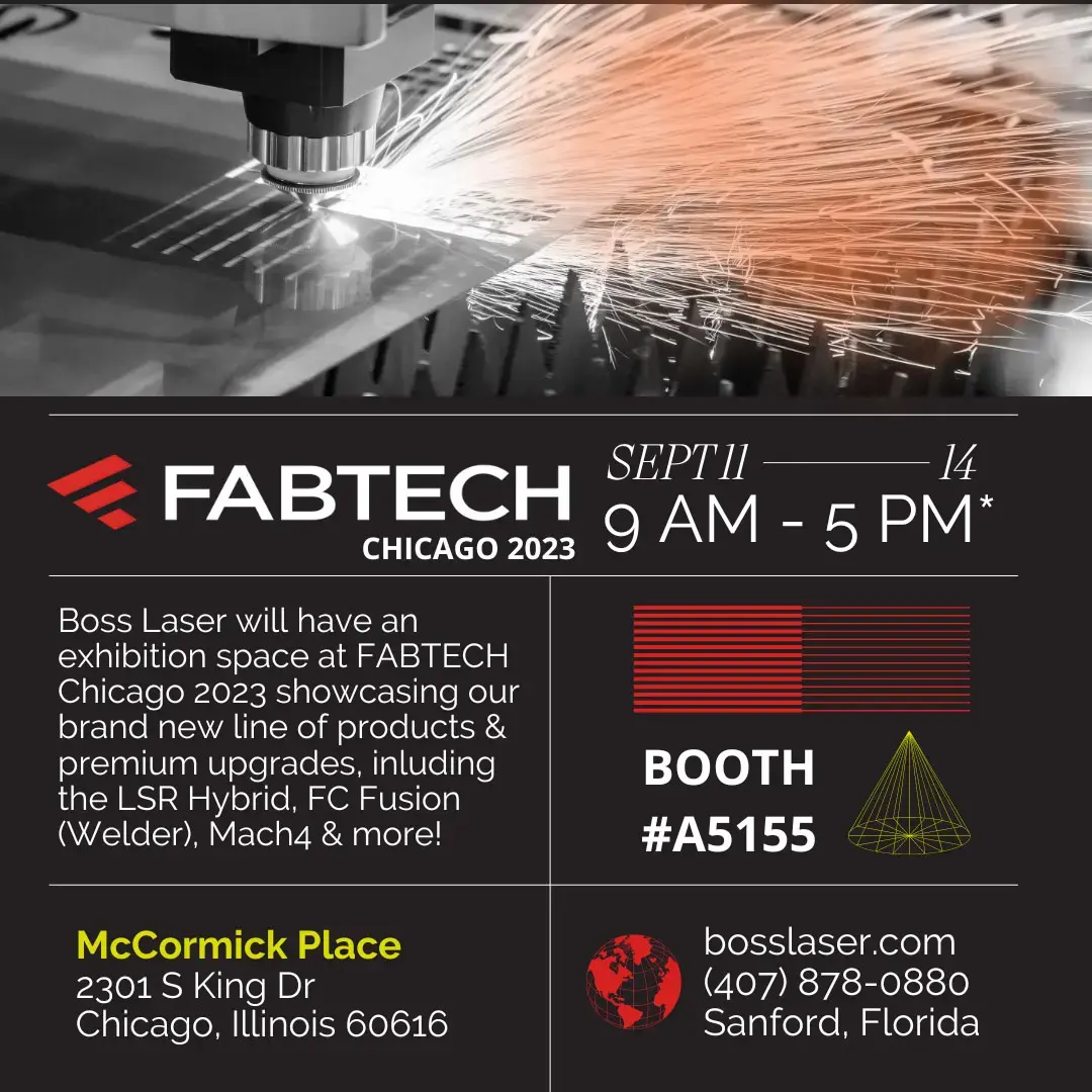 Boss Laser Showcases Latest Innovations at FABTECH Chicago 2023