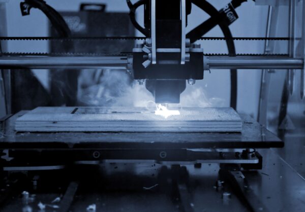 Photo of a laser cutting machine being used as a 3D machine