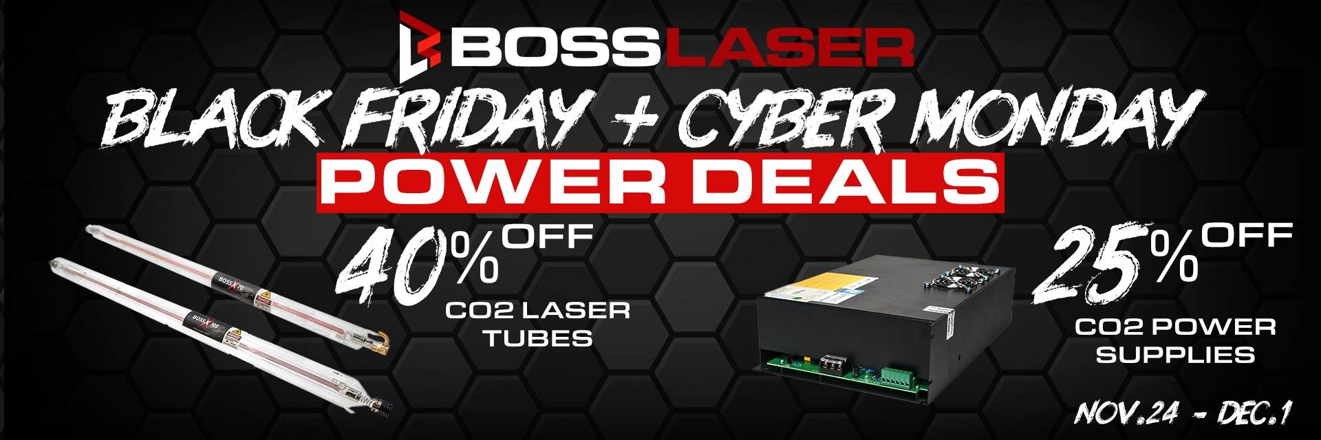 Boss Laser Black Friday Parts Sale